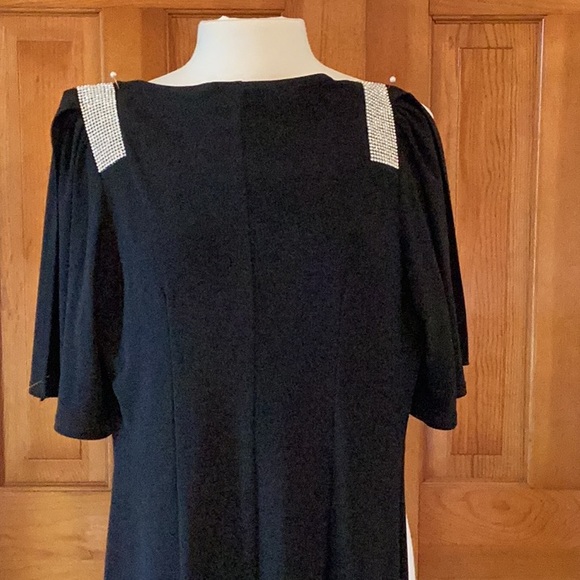Ladies USA Sz. 8 Black Slip On Dress. Label Frank Lyman Design.  Made In Canada. - Picture 10 of 16